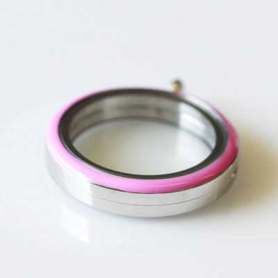 Pink Rim Screw Top Locket